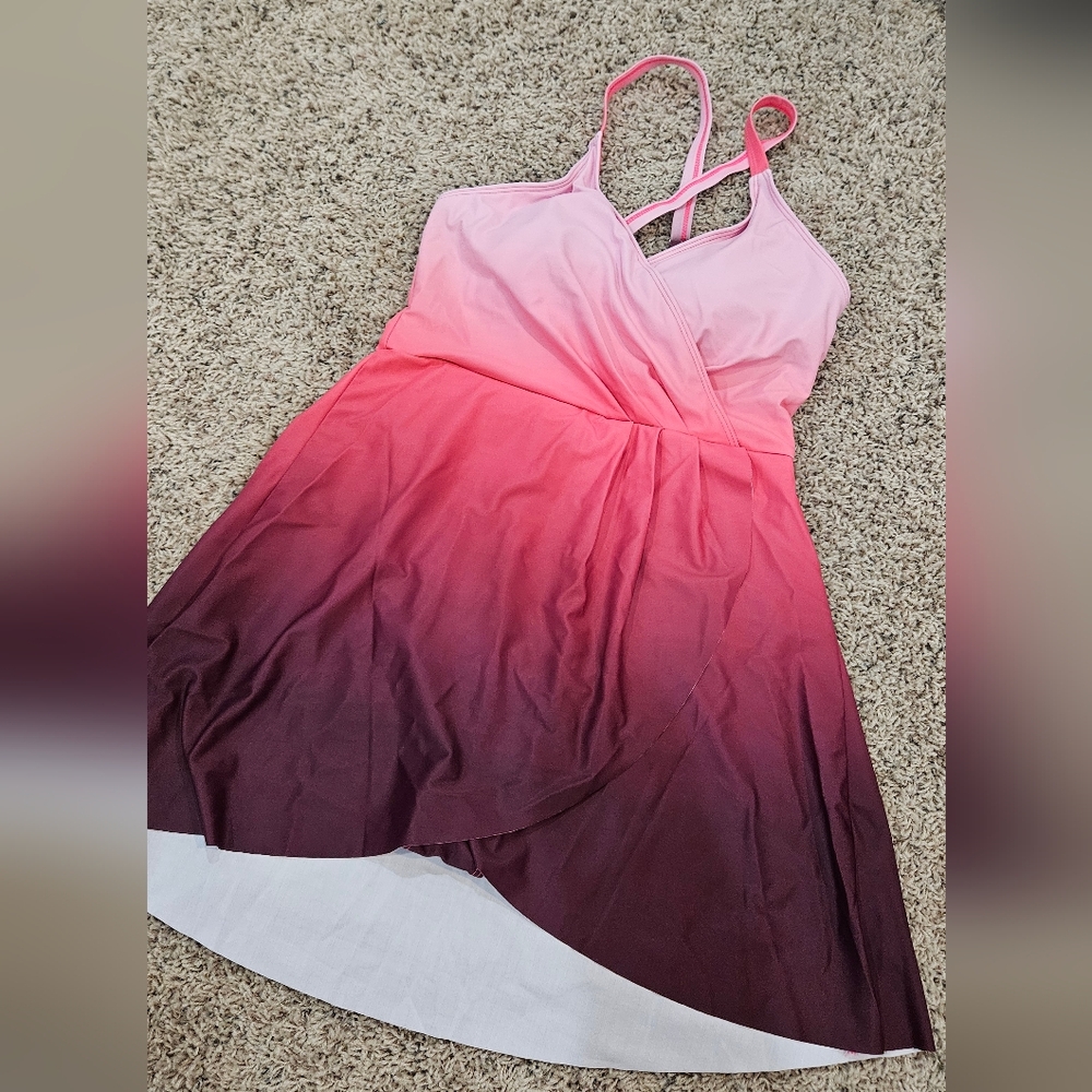 Gradient Pink and Purple Women's One Piece Swimsuit